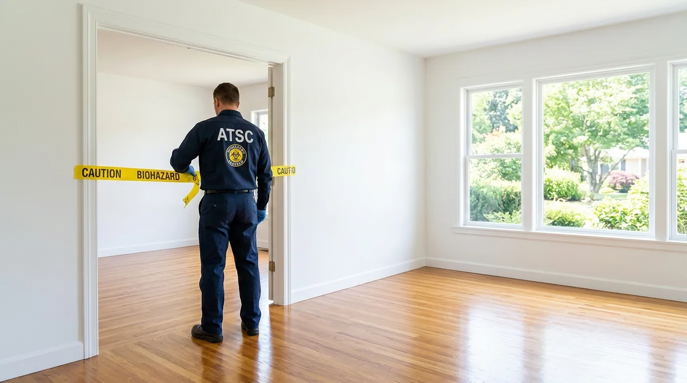 Certified biohazard cleanup crew performing Decomposition Cleanup in Great Falls